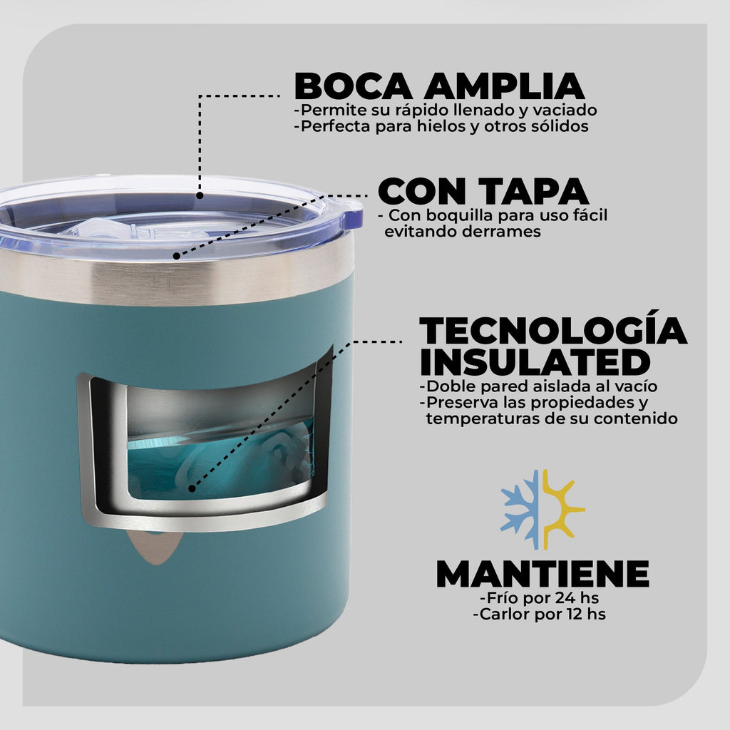 Taza Térmica 400 ml Turquesa