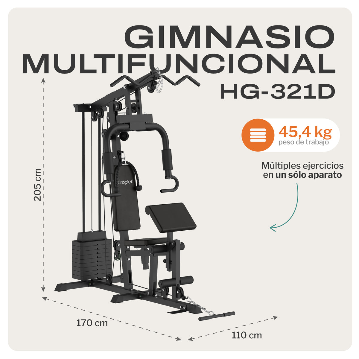 Gimnasio Multifuncional HG-321 Pro