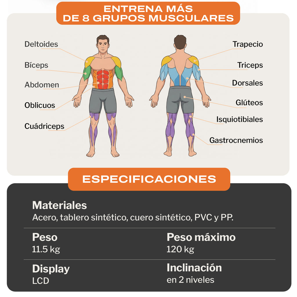PREVENTA Banco de Ejercicios Multifuncional AXIS-605