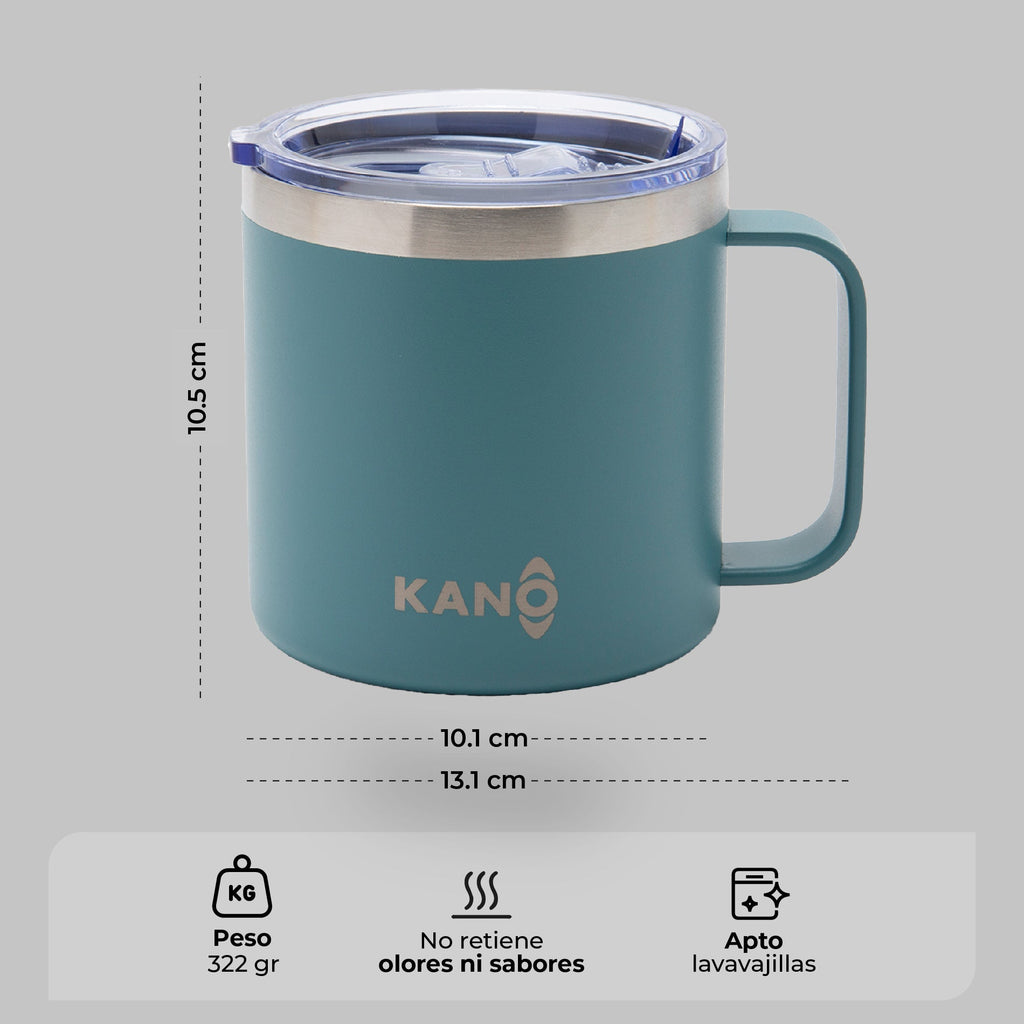 Taza Térmica 400 ml Turquesa