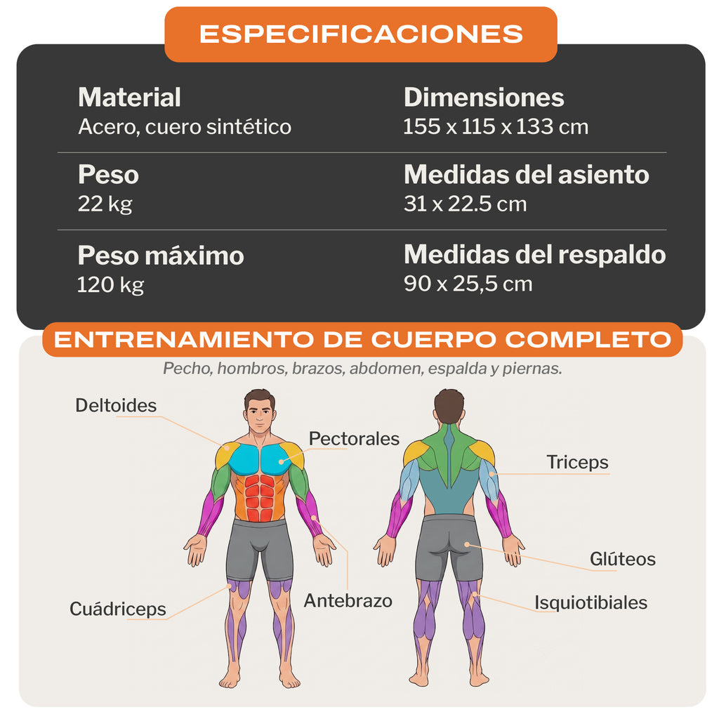 Banco para Ejercicios Multiposición PBM400