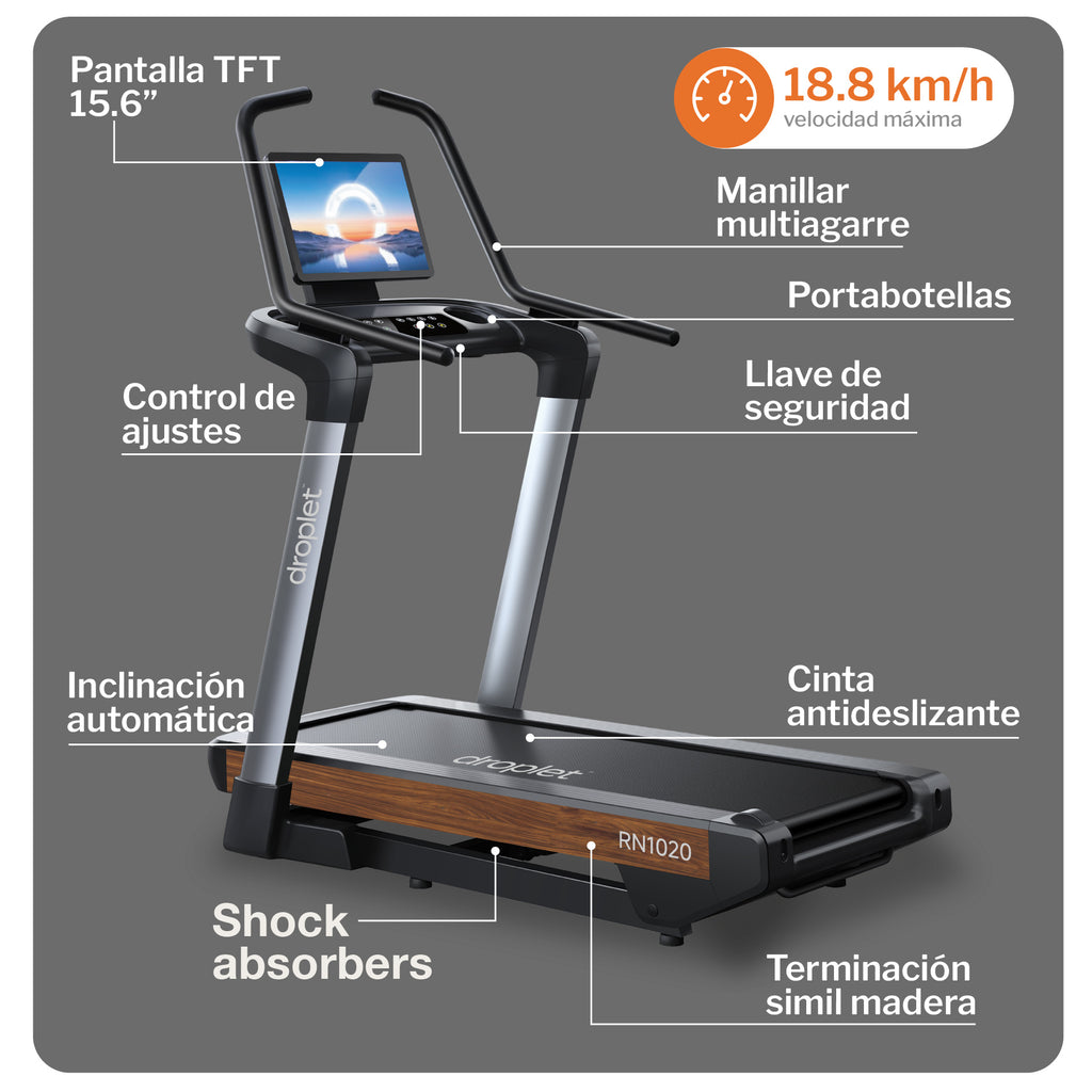 Caminadora con Inclinación Extrema RN1020