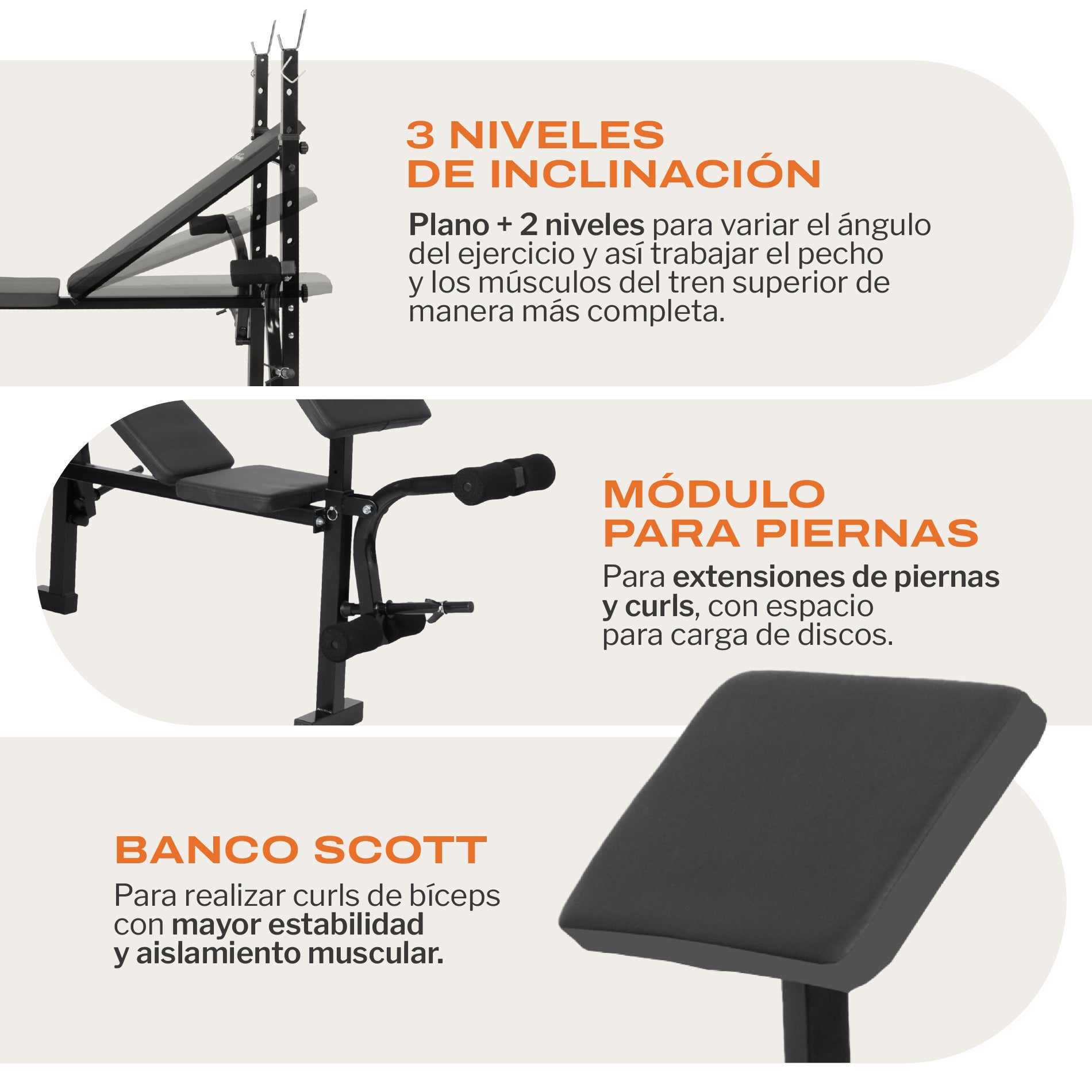 Banco para Ejercicios Multiposición PBM400