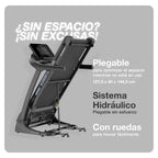 Ficha que explica el mecanismo para plegar la caminadora rn820