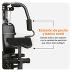 Señalamiento de partes de gym en casa.