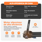 Ficha técnica de caminadora rn320 con especificaciones del motor, velocidad máxima, peso del producto y capacidad máxima.
