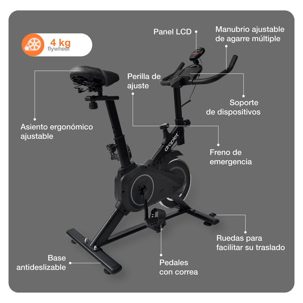 ficha de especificaciones físicas de bicicleta sp4plus.